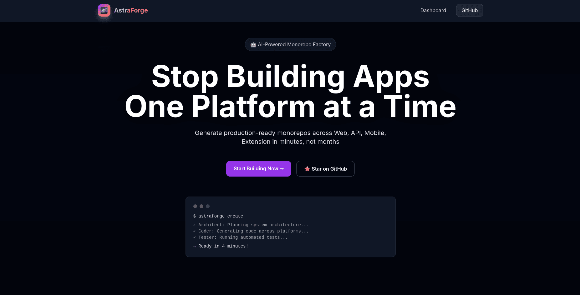 AstraForge Dashboard